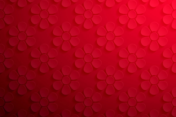 抽象的红色背景-花图案图片下载