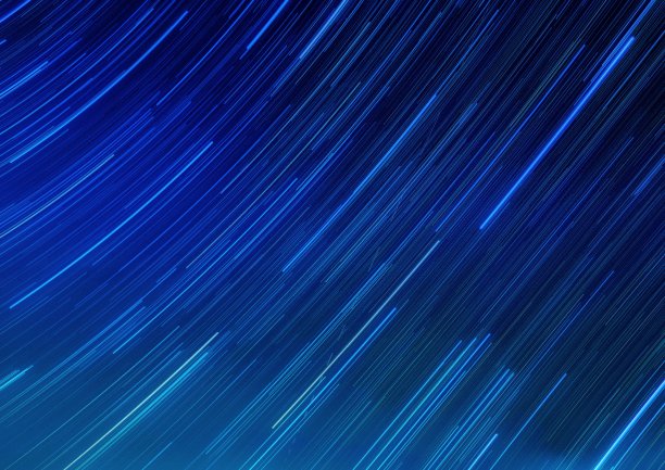 夜空中闪烁着蓝色星星的光迹图片下载
