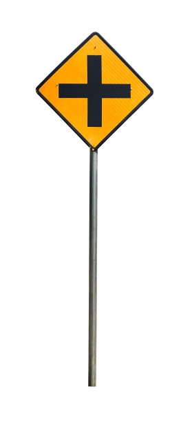 交叉口标志板隔离元件图片下载