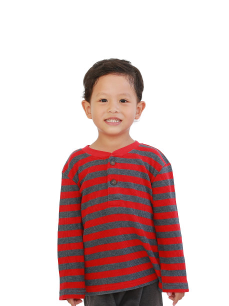 幸福的亚洲男婴肖像在白色孤立的背景与看相机。图片下载