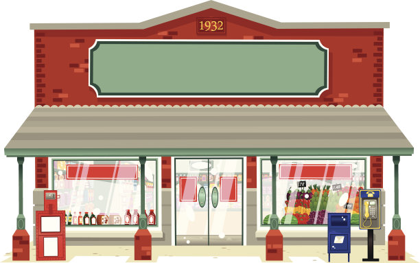 典型的本地小型超市图片下载