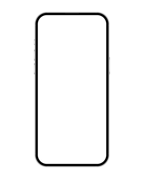 白色背景上的智能手机矢量模型图片下载