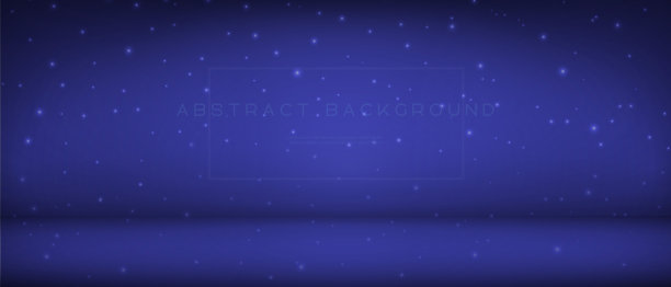 抽象的矢量背景与火花的产品显示。展示样机场景，化妆品产品展示。豪华蓝色海报模板与明星图片下载