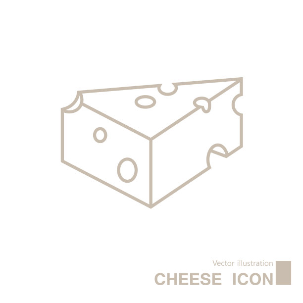 矢量绘制奶酪。图片下载