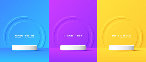 一套3D领奖台概念图片下载