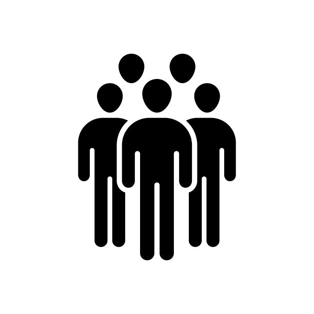 一个平面的、孤立的图标工作组符号的矢量图像图片下载