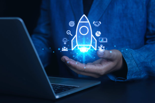 商人与蓝色火箭图标在m图片下载