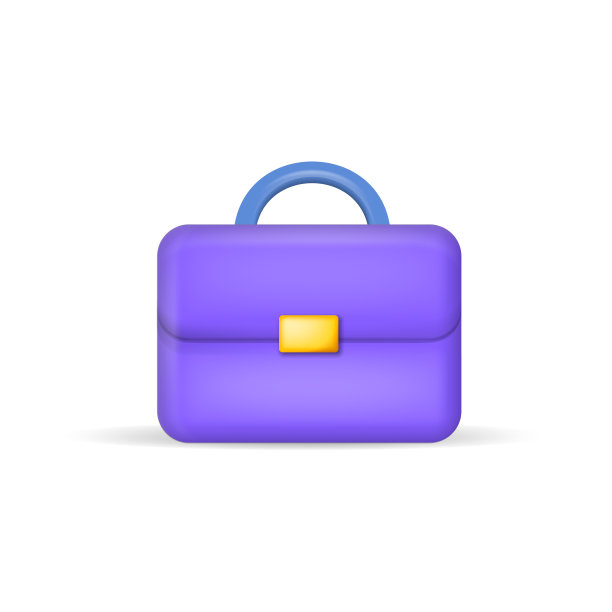 3d商务外交官公文包。矢量图图片下载