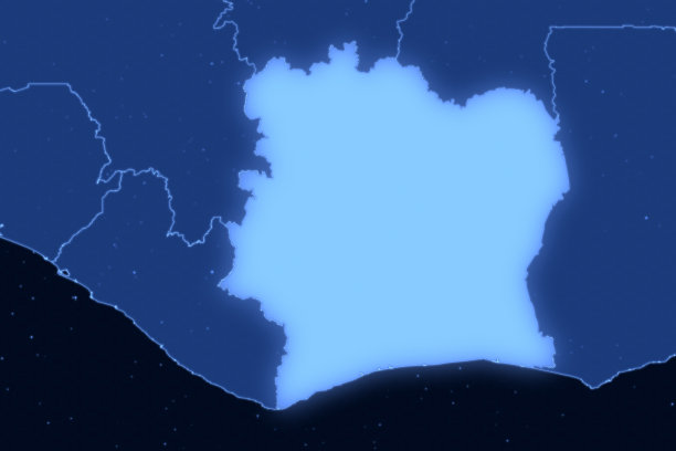 非洲地图系列Côte科特迪瓦，未来主义图片下载