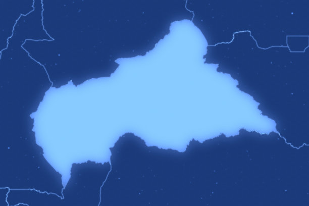 非洲地图系列与中非共和国，未来主义图片下载