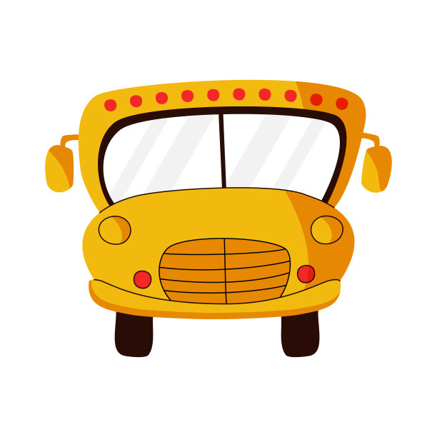 学校插图黄色校车交通教育。回到学校图片下载