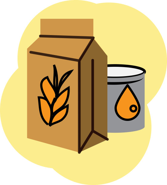 粮食箱，农业产业的概念，说明在平面风格使用矢量。图片下载