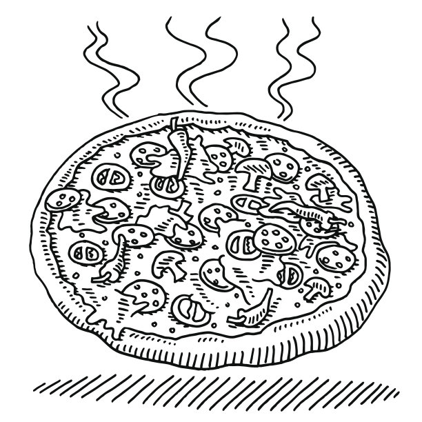 美味的披萨饼图图片下载