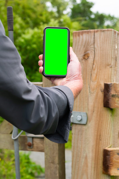 手里拿着绿屏手机图片下载