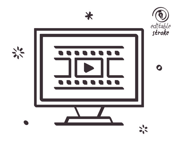 俏皮线插图电影杂志图片下载