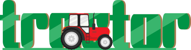 拖拉机的农场标志图片下载