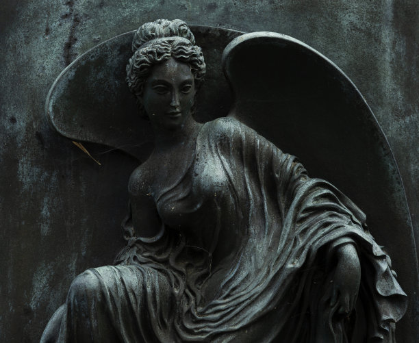 金属绿色的美丽蜿蜒的女性形象图片下载