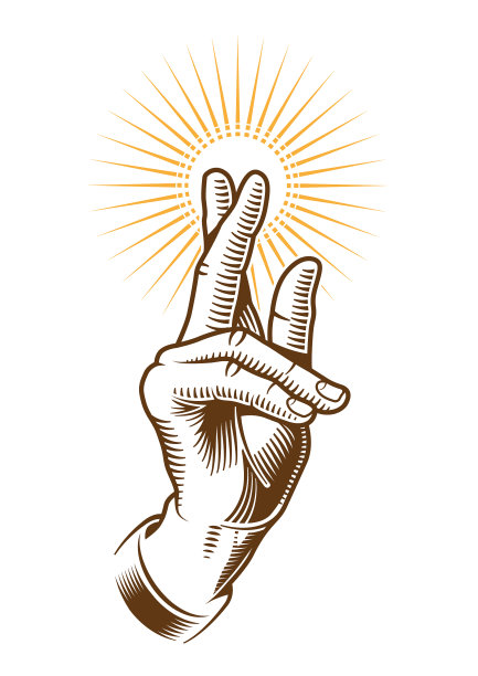 祝福的手插图图片下载