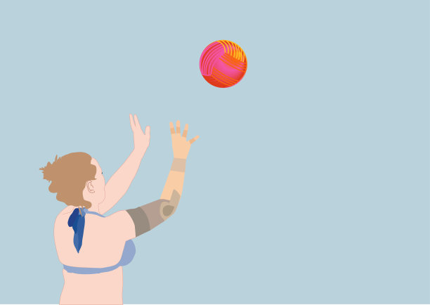 女孩在玩一只整形手臂图片下载