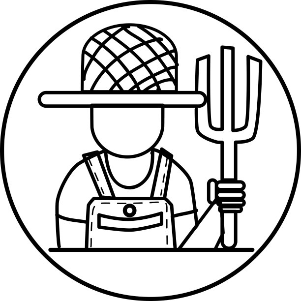 农业以农民、农商为产业理念，以平面、线条为艺术icon。图片下载