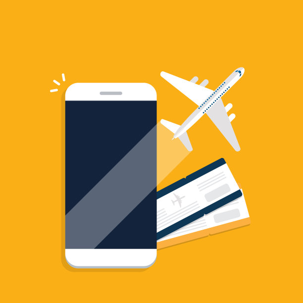 用智能手机订机票图片下载