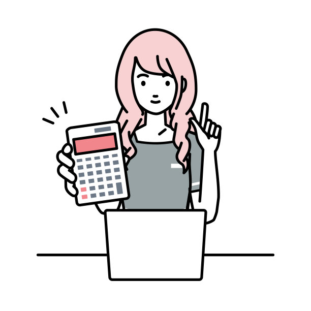 一个美容师，前台女接待员，在笔记本电脑前微笑着推荐、提议、展示估价并指着计算器图片下载