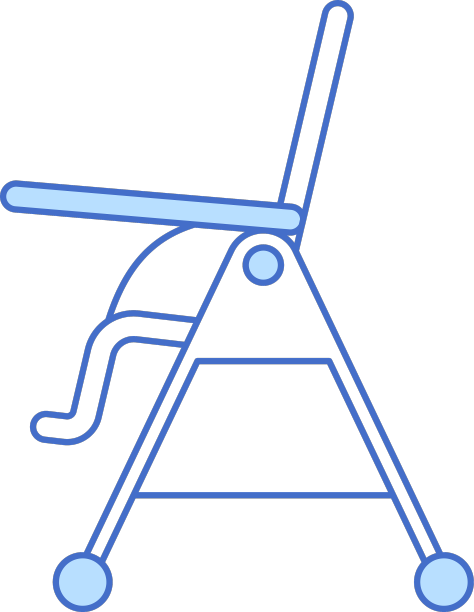 宝宝喂奶椅细线图标图片下载