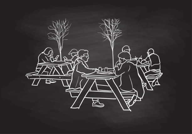 北美的春天黑板图片下载