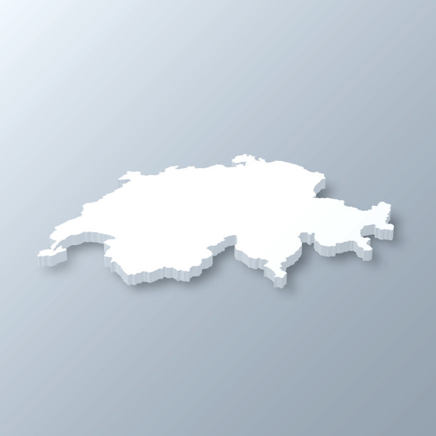 瑞士3D地图上的灰色背景图片下载