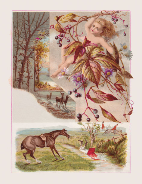 《秋季印象》，刻版，1887年出版图片下载