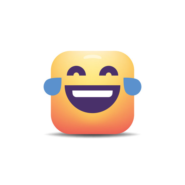 表情方块形状可爱的颜色和阴影效果图片下载