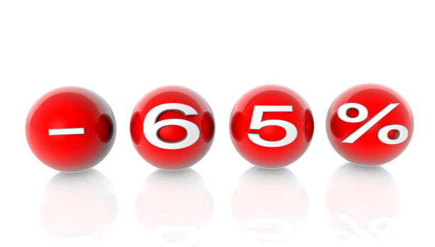 65%的折扣文本红球图片下载