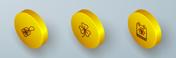 用标记设置等距线三叶草三叶草叶片图片下载