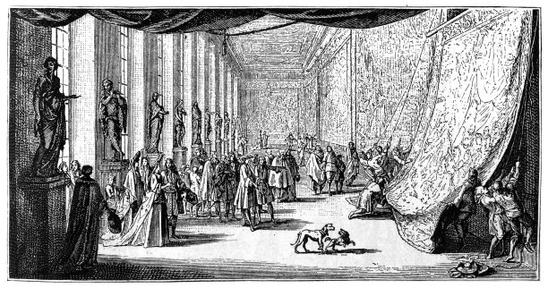 法国政治家让·科尔伯特参观哥白林挂毯工作室。图片下载