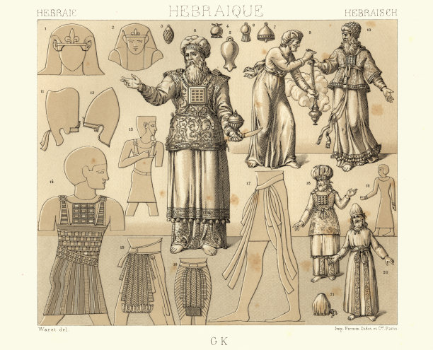 古老的希伯来祭司礼服图片下载