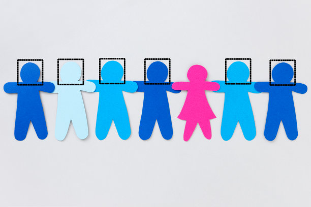 面部识别蓝色男孩图片下载