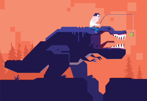 商人用苹果引诱恐龙图片下载