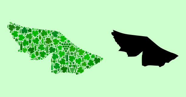 英亩州地图-葡萄酒和葡萄的组成图片下载