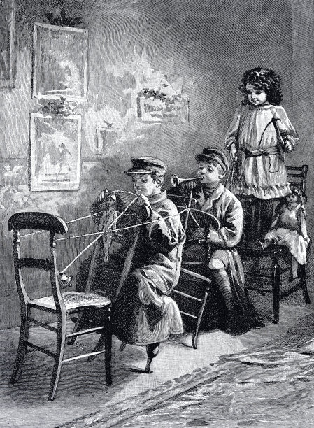 准备开始:孩子们在玩椅子图片下载