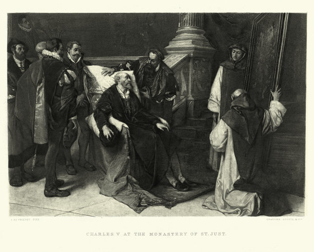 查理五世，神圣罗马皇帝在尤斯特修道院图片下载