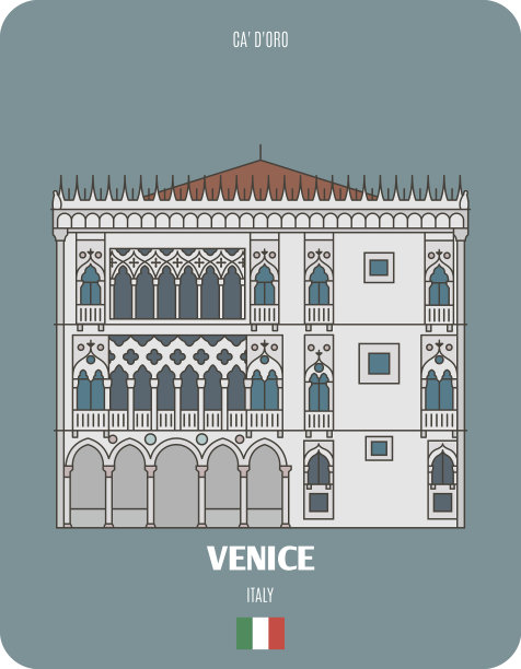 意大利威尼斯卡多罗宫建筑图片下载