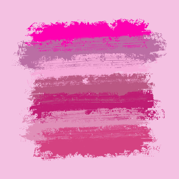 粉色笔画剪辑艺术收藏。一套粉彩油漆斑点隔离和分组分开。粉红墨水补丁集。设计元素的贺卡和标签，抽象的背景。图片下载