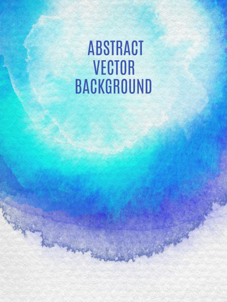 蓝色和绿松石水彩圈飞溅设置孤立的白色背景。蓝色颜料的边缘飞溅着水珠。水彩笔触设计元素。蓝色手绘抽象纹理。图片下载