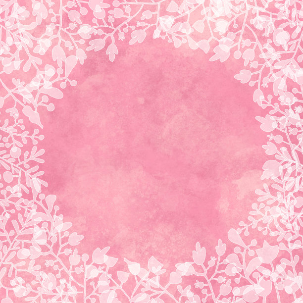 白色花卉花边框架与手绘水彩背景。优雅模板的贺卡(生日，情人节)，新娘淋浴，婚礼和订婚邀请卡。图片下载