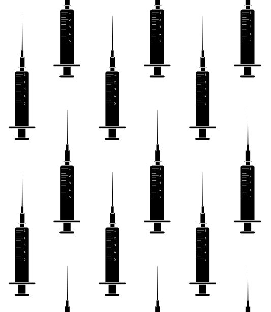 向量无缝模式的平面注射器图片下载