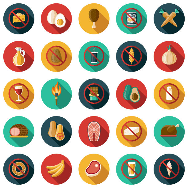 旧石器饮食图标设置图片下载