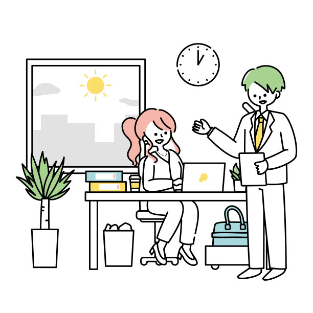 在办公室电脑前工作的女人的一天(中午)图片下载