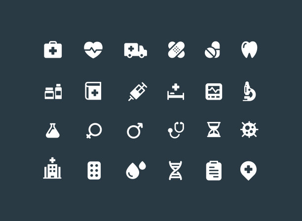 平面医疗图标图片下载