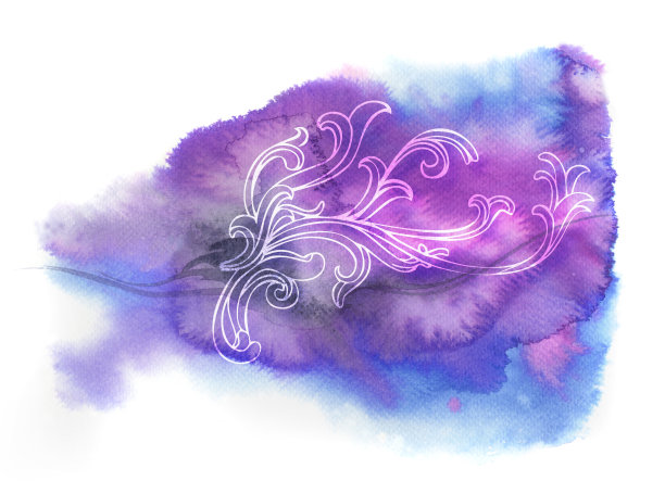 紫色上的鹿角图片下载