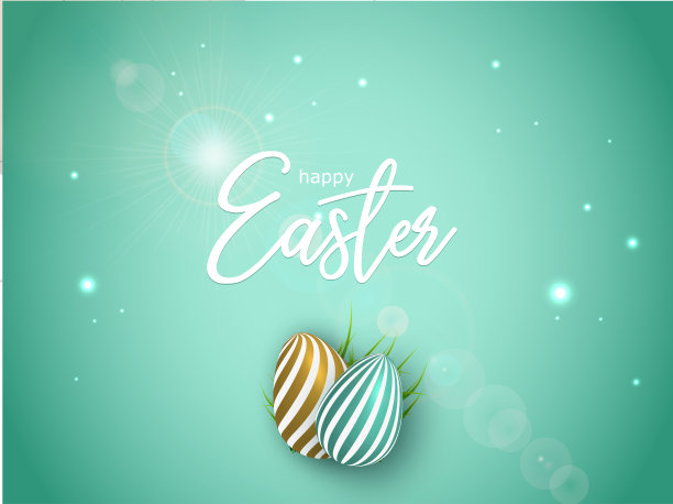 复活节快乐横幅，海报，贺卡。图片下载
